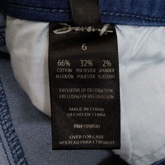 Seven7 Skin Fit Skinny Jeans 6 Womens Dark Blue Lightweight Denim Stretch 28x27 - Picture 7 of 12